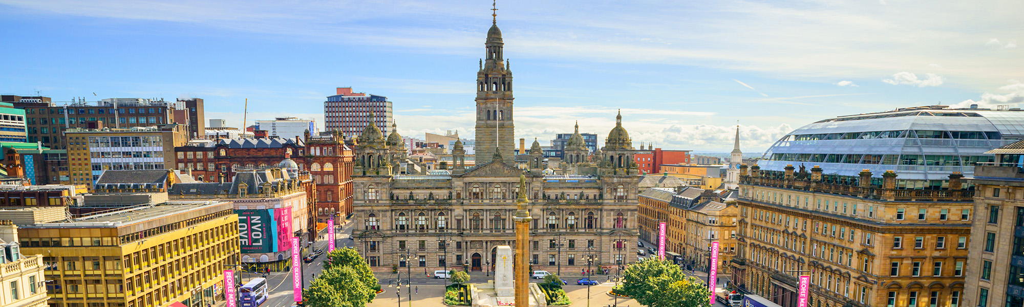 Aerial view of George Square